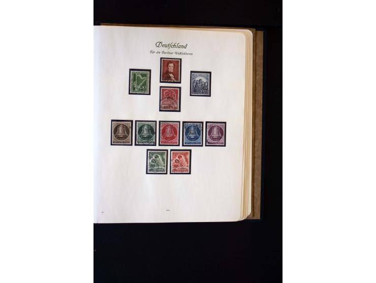 1945/60, postfrische, ungebrauchte und gestempelte Sammlung mit Gemeinschaftsausgaben, Bizone, SBZ, DDR, Bund (mit allen gute