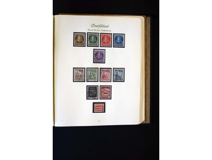 1945/60, postfrische, ungebrauchte und gestempelte Sammlung mit Gemeinschaftsausgaben, Bizone, SBZ, DDR, Bund (mit allen gute