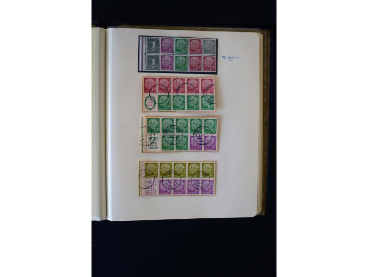 1945/60, postfrische, ungebrauchte und gestempelte Sammlung mit Gemeinschaftsausgaben, Bizone, SBZ, DDR, Bund (mit allen gute