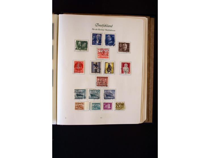 1945/60, postfrische, ungebrauchte und gestempelte Sammlung mit Gemeinschaftsausgaben, Bizone, SBZ, DDR, Bund (mit allen gute