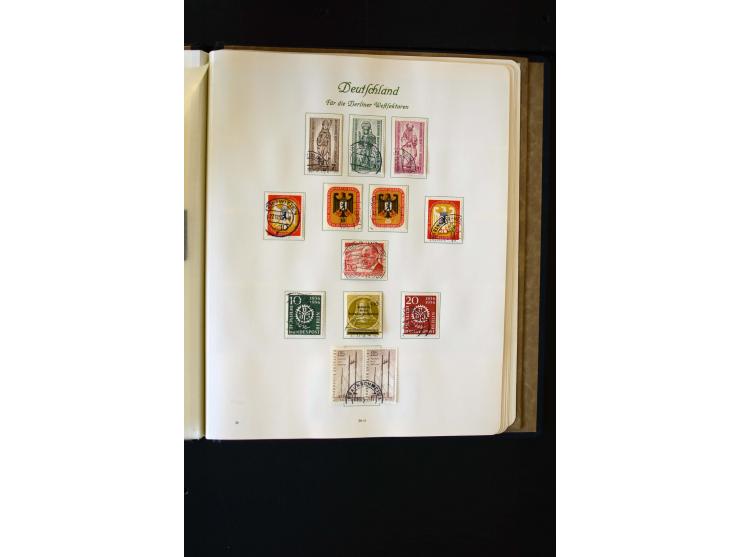 1945/60, postfrische, ungebrauchte und gestempelte Sammlung mit Gemeinschaftsausgaben, Bizone, SBZ, DDR, Bund (mit allen gute