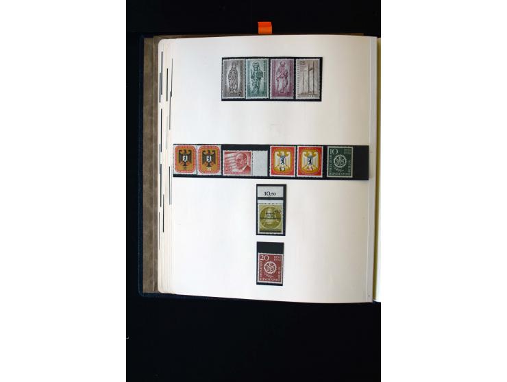 1945/60, postfrische, ungebrauchte und gestempelte Sammlung mit Gemeinschaftsausgaben, Bizone, SBZ, DDR, Bund (mit allen gute