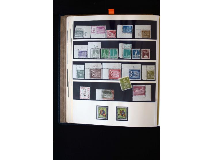 1945/60, postfrische, ungebrauchte und gestempelte Sammlung mit Gemeinschaftsausgaben, Bizone, SBZ, DDR, Bund (mit allen gute