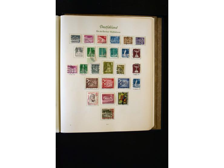 1945/60, postfrische, ungebrauchte und gestempelte Sammlung mit Gemeinschaftsausgaben, Bizone, SBZ, DDR, Bund (mit allen gute