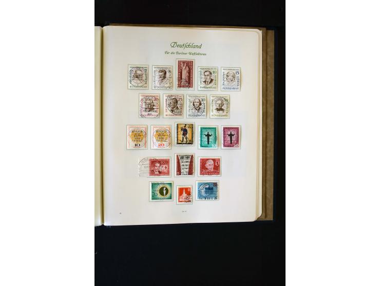 1945/60, postfrische, ungebrauchte und gestempelte Sammlung mit Gemeinschaftsausgaben, Bizone, SBZ, DDR, Bund (mit allen gute