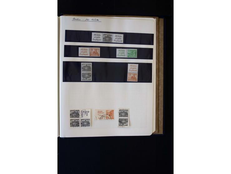 1945/60, postfrische, ungebrauchte und gestempelte Sammlung mit Gemeinschaftsausgaben, Bizone, SBZ, DDR, Bund (mit allen gute