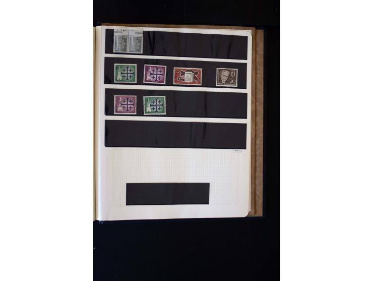 1945/60, postfrische, ungebrauchte und gestempelte Sammlung mit Gemeinschaftsausgaben, Bizone, SBZ, DDR, Bund (mit allen gute