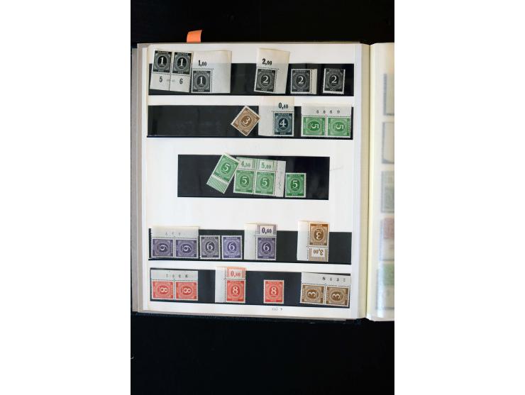 1945/60, postfrische, ungebrauchte und gestempelte Sammlung mit Gemeinschaftsausgaben, Bizone, SBZ, DDR, Bund (mit allen gute