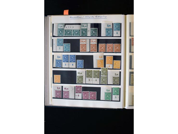 1945/60, postfrische, ungebrauchte und gestempelte Sammlung mit Gemeinschaftsausgaben, Bizone, SBZ, DDR, Bund (mit allen gute