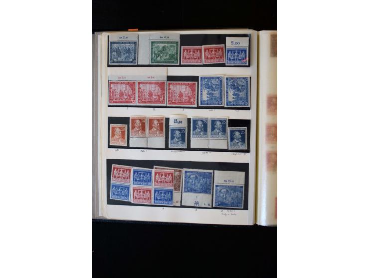 1945/60, postfrische, ungebrauchte und gestempelte Sammlung mit Gemeinschaftsausgaben, Bizone, SBZ, DDR, Bund (mit allen gute