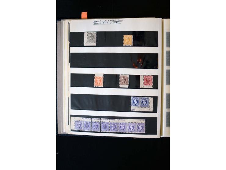 1945/60, postfrische, ungebrauchte und gestempelte Sammlung mit Gemeinschaftsausgaben, Bizone, SBZ, DDR, Bund (mit allen gute