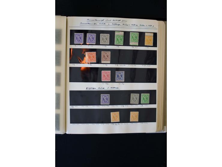 1945/60, postfrische, ungebrauchte und gestempelte Sammlung mit Gemeinschaftsausgaben, Bizone, SBZ, DDR, Bund (mit allen gute