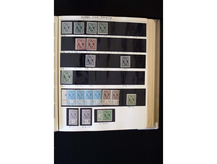 1945/60, postfrische, ungebrauchte und gestempelte Sammlung mit Gemeinschaftsausgaben, Bizone, SBZ, DDR, Bund (mit allen gute