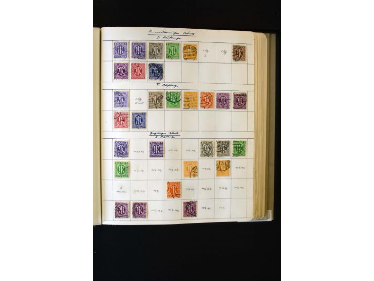 1945/60, postfrische, ungebrauchte und gestempelte Sammlung mit Gemeinschaftsausgaben, Bizone, SBZ, DDR, Bund (mit allen gute
