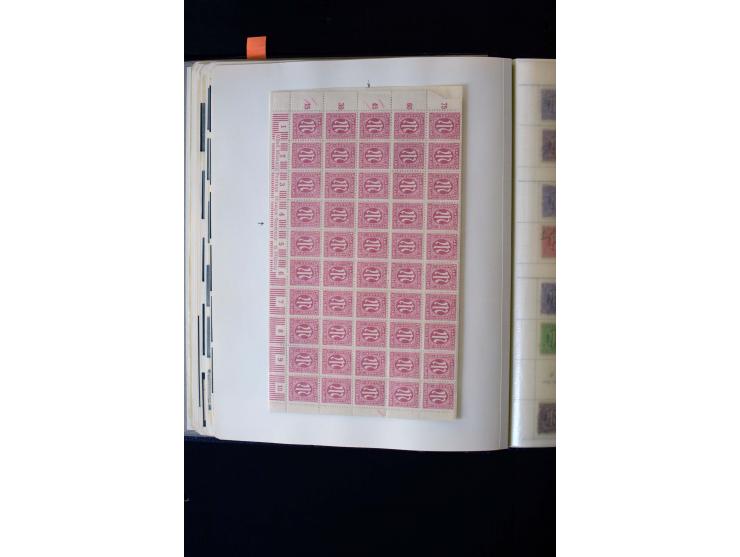 1945/60, postfrische, ungebrauchte und gestempelte Sammlung mit Gemeinschaftsausgaben, Bizone, SBZ, DDR, Bund (mit allen gute