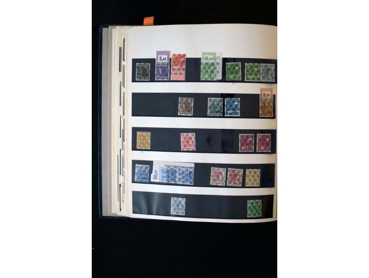 1945/60, postfrische, ungebrauchte und gestempelte Sammlung mit Gemeinschaftsausgaben, Bizone, SBZ, DDR, Bund (mit allen gute