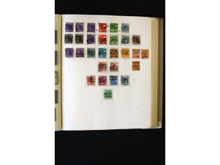 1945/60, postfrische, ungebrauchte und gestempelte Sammlung mit Gemeinschaftsausgaben, Bizone, SBZ, DDR, Bund (mit allen gute