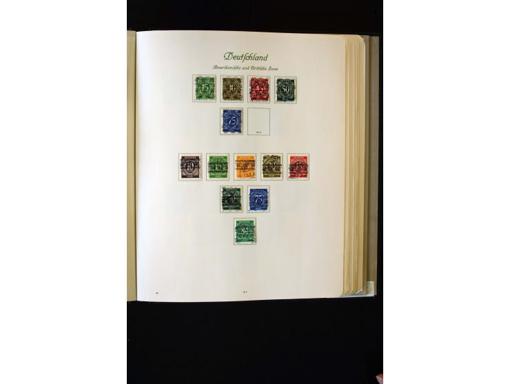 1945/60, postfrische, ungebrauchte und gestempelte Sammlung mit Gemeinschaftsausgaben, Bizone, SBZ, DDR, Bund (mit allen gute