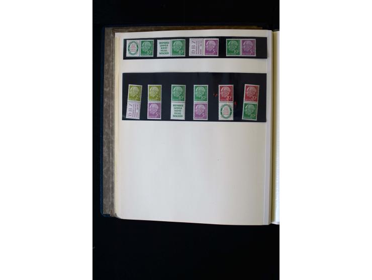 1945/60, postfrische, ungebrauchte und gestempelte Sammlung mit Gemeinschaftsausgaben, Bizone, SBZ, DDR, Bund (mit allen gute