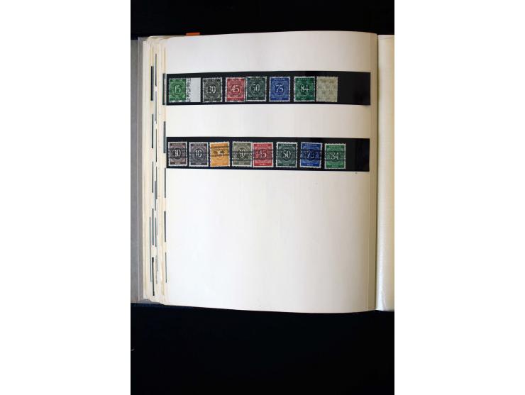 1945/60, postfrische, ungebrauchte und gestempelte Sammlung mit Gemeinschaftsausgaben, Bizone, SBZ, DDR, Bund (mit allen gute