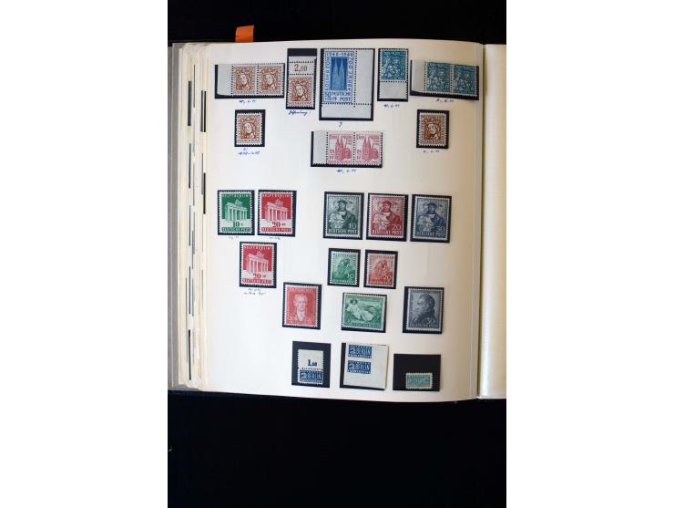 1945/60, postfrische, ungebrauchte und gestempelte Sammlung mit Gemeinschaftsausgaben, Bizone, SBZ, DDR, Bund (mit allen gute