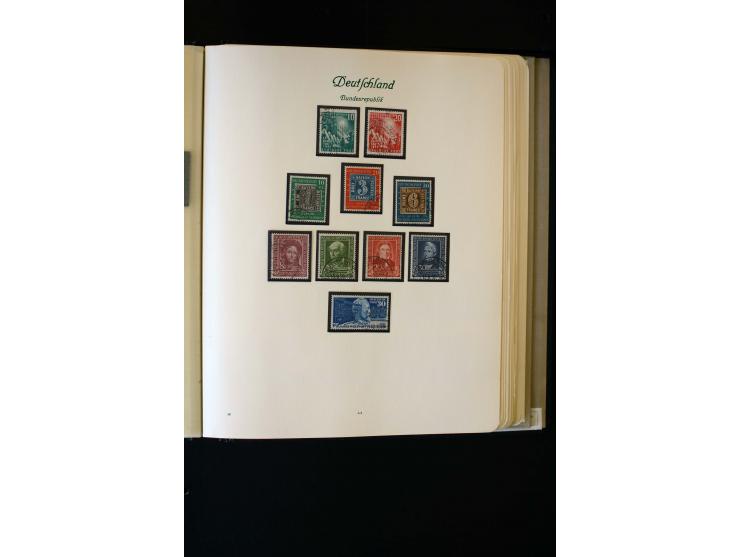 1945/60, postfrische, ungebrauchte und gestempelte Sammlung mit Gemeinschaftsausgaben, Bizone, SBZ, DDR, Bund (mit allen gute