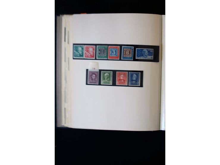 1945/60, postfrische, ungebrauchte und gestempelte Sammlung mit Gemeinschaftsausgaben, Bizone, SBZ, DDR, Bund (mit allen gute