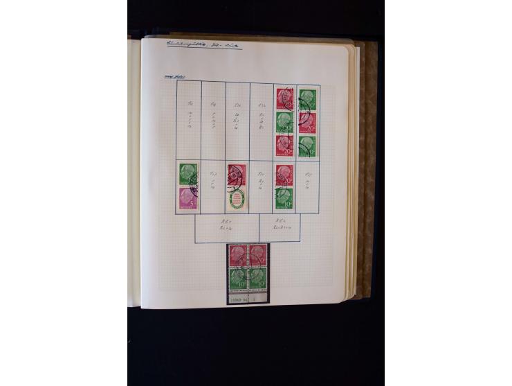 1945/60, postfrische, ungebrauchte und gestempelte Sammlung mit Gemeinschaftsausgaben, Bizone, SBZ, DDR, Bund (mit allen gute