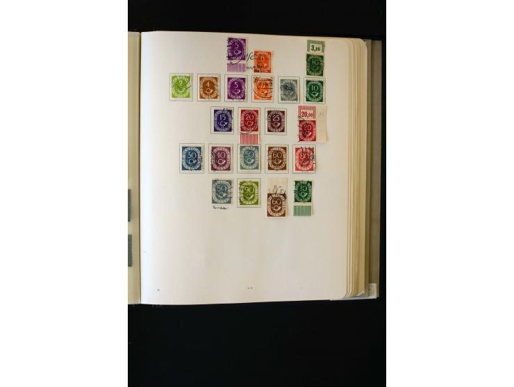1945/60, postfrische, ungebrauchte und gestempelte Sammlung mit Gemeinschaftsausgaben, Bizone, SBZ, DDR, Bund (mit allen gute