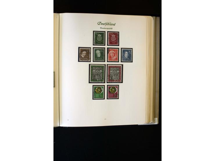 1945/60, postfrische, ungebrauchte und gestempelte Sammlung mit Gemeinschaftsausgaben, Bizone, SBZ, DDR, Bund (mit allen gute