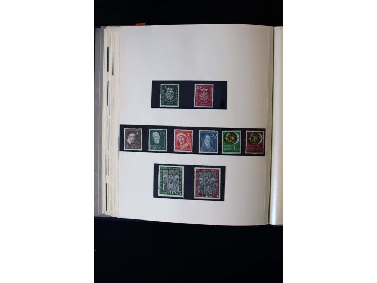 1945/60, postfrische, ungebrauchte und gestempelte Sammlung mit Gemeinschaftsausgaben, Bizone, SBZ, DDR, Bund (mit allen gute