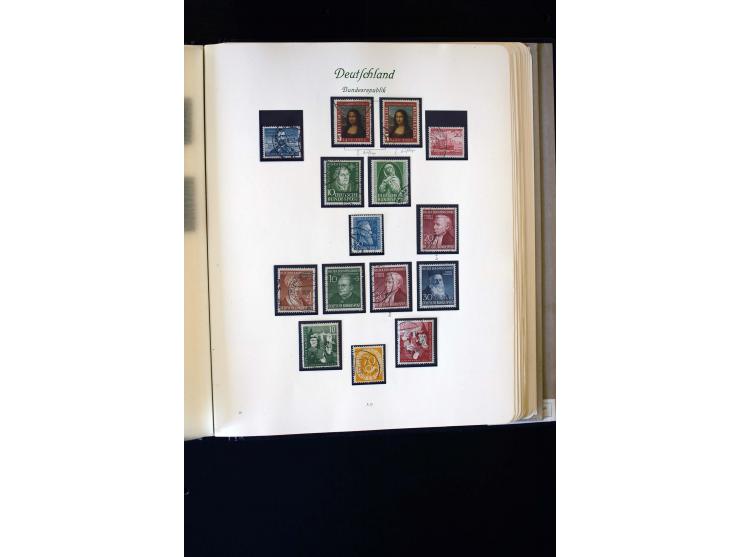 1945/60, postfrische, ungebrauchte und gestempelte Sammlung mit Gemeinschaftsausgaben, Bizone, SBZ, DDR, Bund (mit allen gute