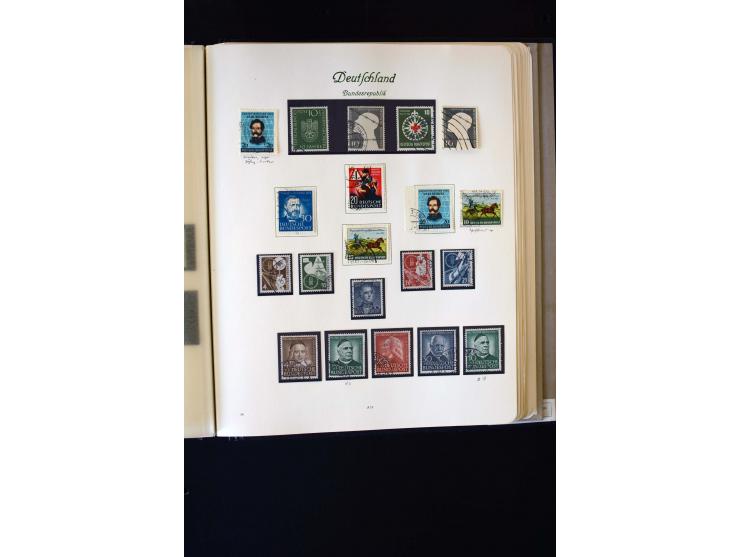 1945/60, postfrische, ungebrauchte und gestempelte Sammlung mit Gemeinschaftsausgaben, Bizone, SBZ, DDR, Bund (mit allen gute