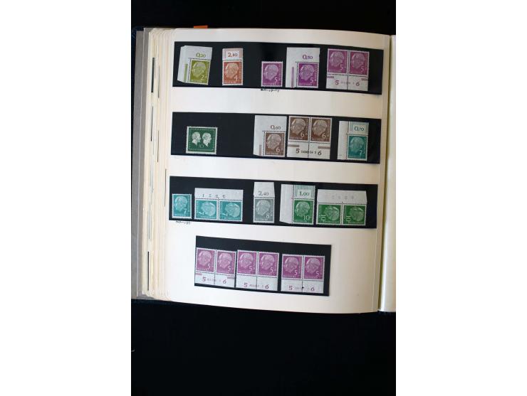 1945/60, postfrische, ungebrauchte und gestempelte Sammlung mit Gemeinschaftsausgaben, Bizone, SBZ, DDR, Bund (mit allen gute