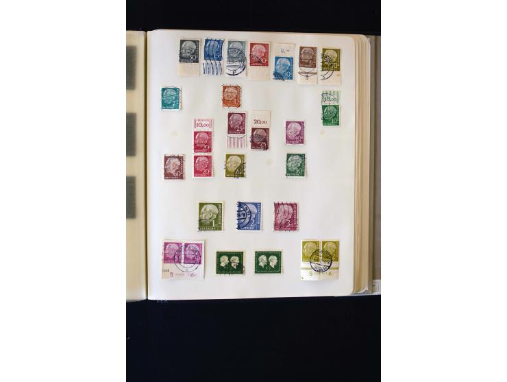 1945/60, postfrische, ungebrauchte und gestempelte Sammlung mit Gemeinschaftsausgaben, Bizone, SBZ, DDR, Bund (mit allen gute
