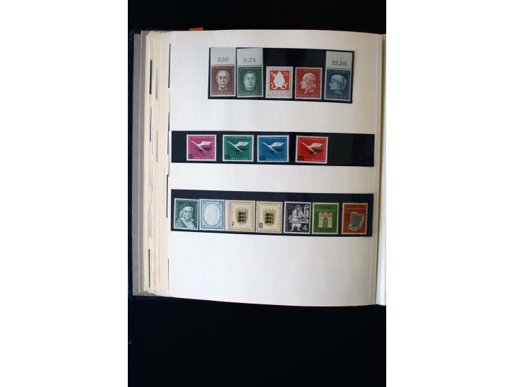 1945/60, postfrische, ungebrauchte und gestempelte Sammlung mit Gemeinschaftsausgaben, Bizone, SBZ, DDR, Bund (mit allen gute