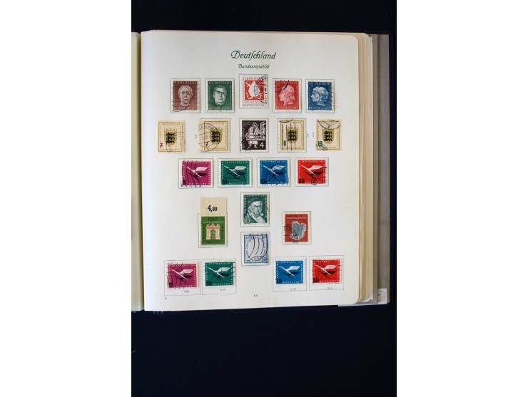 1945/60, postfrische, ungebrauchte und gestempelte Sammlung mit Gemeinschaftsausgaben, Bizone, SBZ, DDR, Bund (mit allen gute