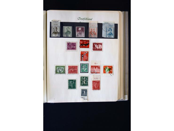 1945/60, postfrische, ungebrauchte und gestempelte Sammlung mit Gemeinschaftsausgaben, Bizone, SBZ, DDR, Bund (mit allen gute