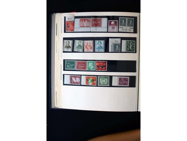 1945/60, postfrische, ungebrauchte und gestempelte Sammlung mit Gemeinschaftsausgaben, Bizone, SBZ, DDR, Bund (mit allen gute