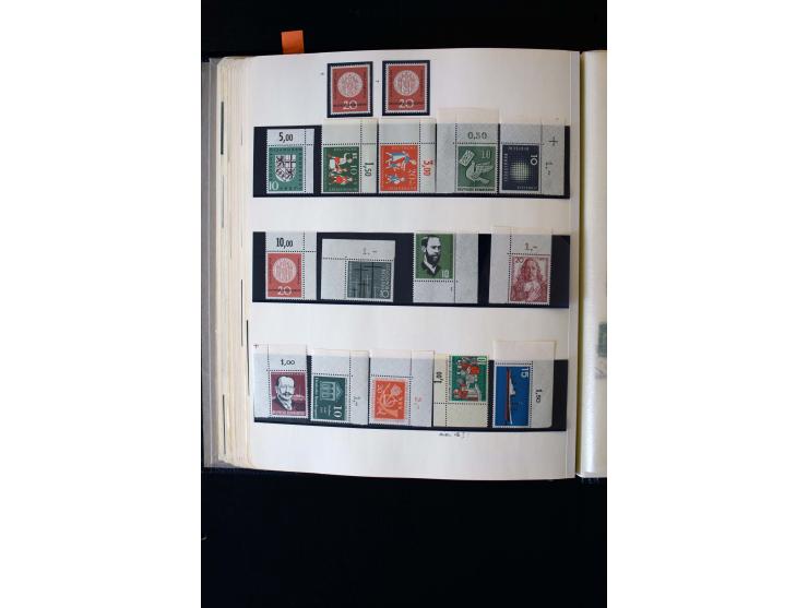 1945/60, postfrische, ungebrauchte und gestempelte Sammlung mit Gemeinschaftsausgaben, Bizone, SBZ, DDR, Bund (mit allen gute