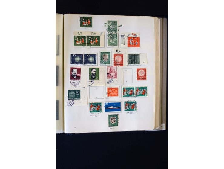1945/60, postfrische, ungebrauchte und gestempelte Sammlung mit Gemeinschaftsausgaben, Bizone, SBZ, DDR, Bund (mit allen gute