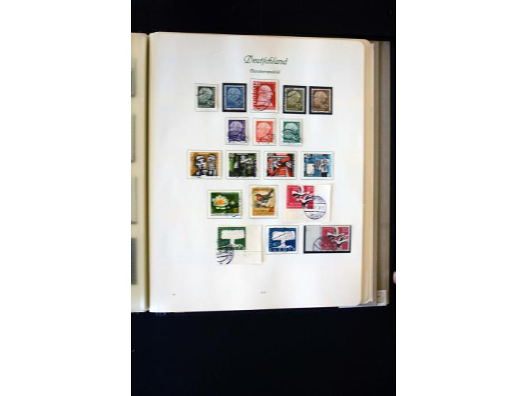 1945/60, postfrische, ungebrauchte und gestempelte Sammlung mit Gemeinschaftsausgaben, Bizone, SBZ, DDR, Bund (mit allen gute