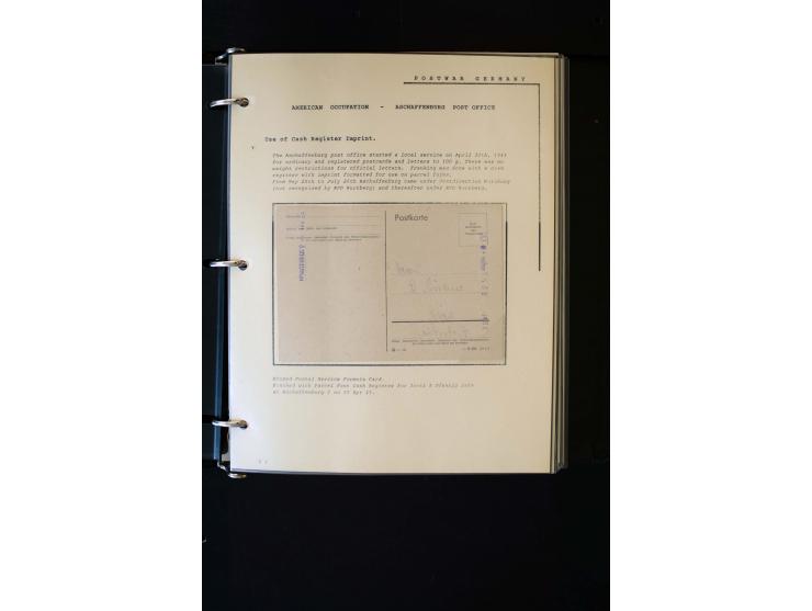  1945/1949, sehr umfangreiche Sammlung aller Zonen mit einigen hundert Briefen, Karten und Ganzsachen auf Austellungsblättern