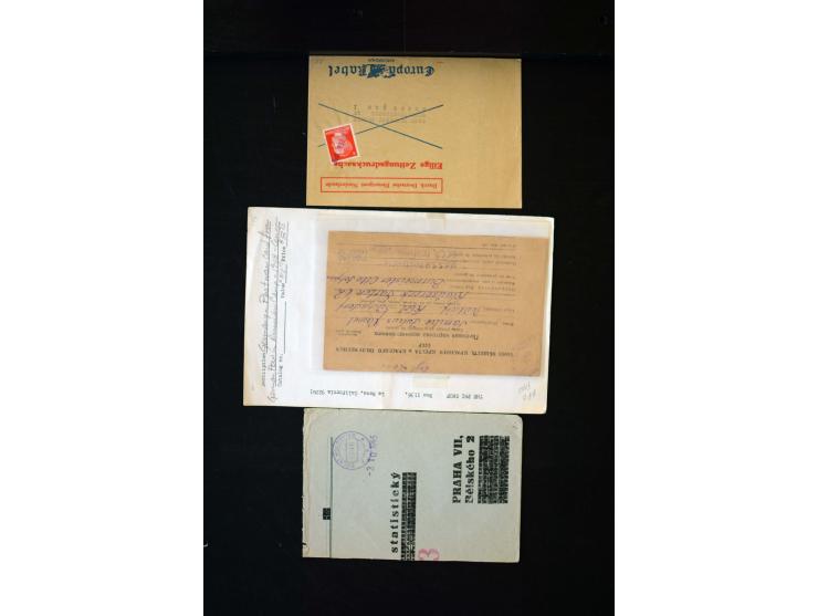  1945/1949, sehr umfangreiche Sammlung aller Zonen mit einigen hundert Briefen, Karten und Ganzsachen auf Austellungsblättern