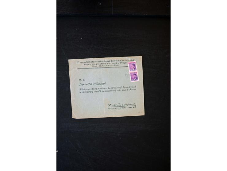  1945/1949, sehr umfangreiche Sammlung aller Zonen mit einigen hundert Briefen, Karten und Ganzsachen auf Austellungsblättern