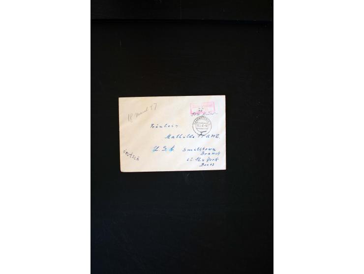  1945/1949, sehr umfangreiche Sammlung aller Zonen mit einigen hundert Briefen, Karten und Ganzsachen auf Austellungsblättern