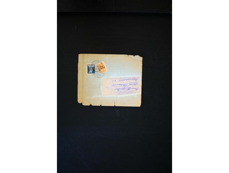  1945/1949, sehr umfangreiche Sammlung aller Zonen mit einigen hundert Briefen, Karten und Ganzsachen auf Austellungsblättern