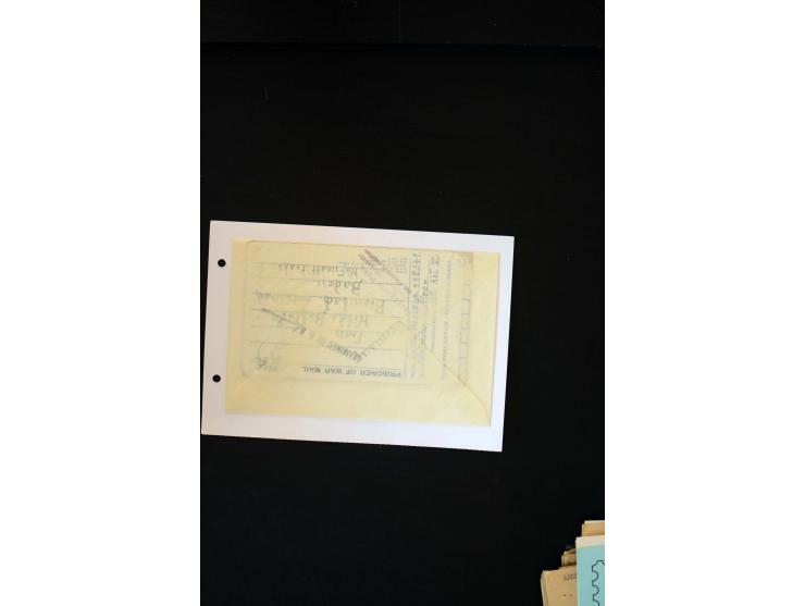  1945/1949, sehr umfangreiche Sammlung aller Zonen mit einigen hundert Briefen, Karten und Ganzsachen auf Austellungsblättern