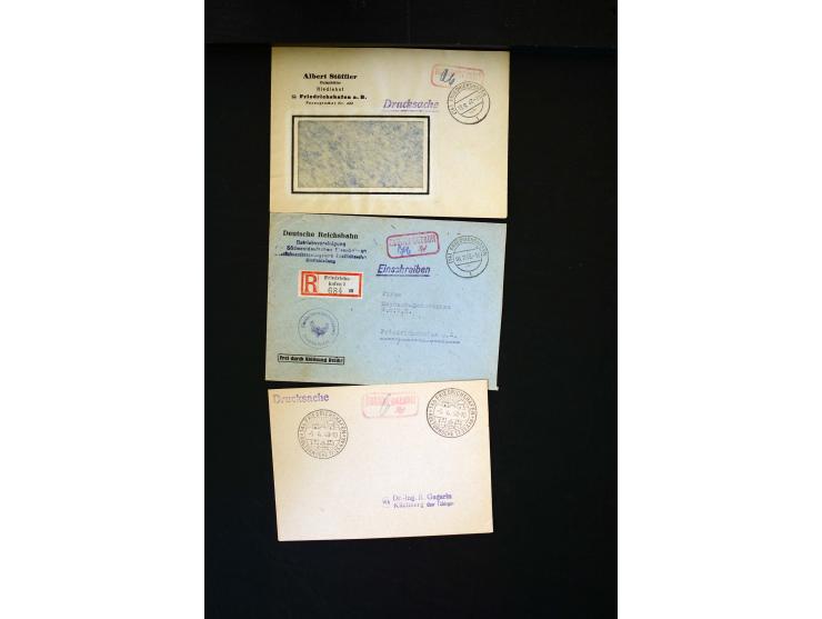  1945/1949, sehr umfangreiche Sammlung aller Zonen mit einigen hundert Briefen, Karten und Ganzsachen auf Austellungsblättern
