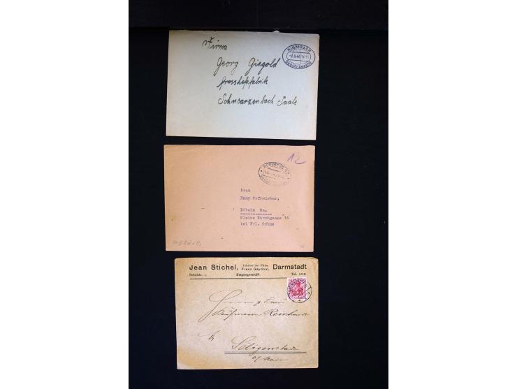 1945/1949, sehr umfangreiche Sammlung aller Zonen mit einigen hundert Briefen, Karten und Ganzsachen auf Austellungsblättern